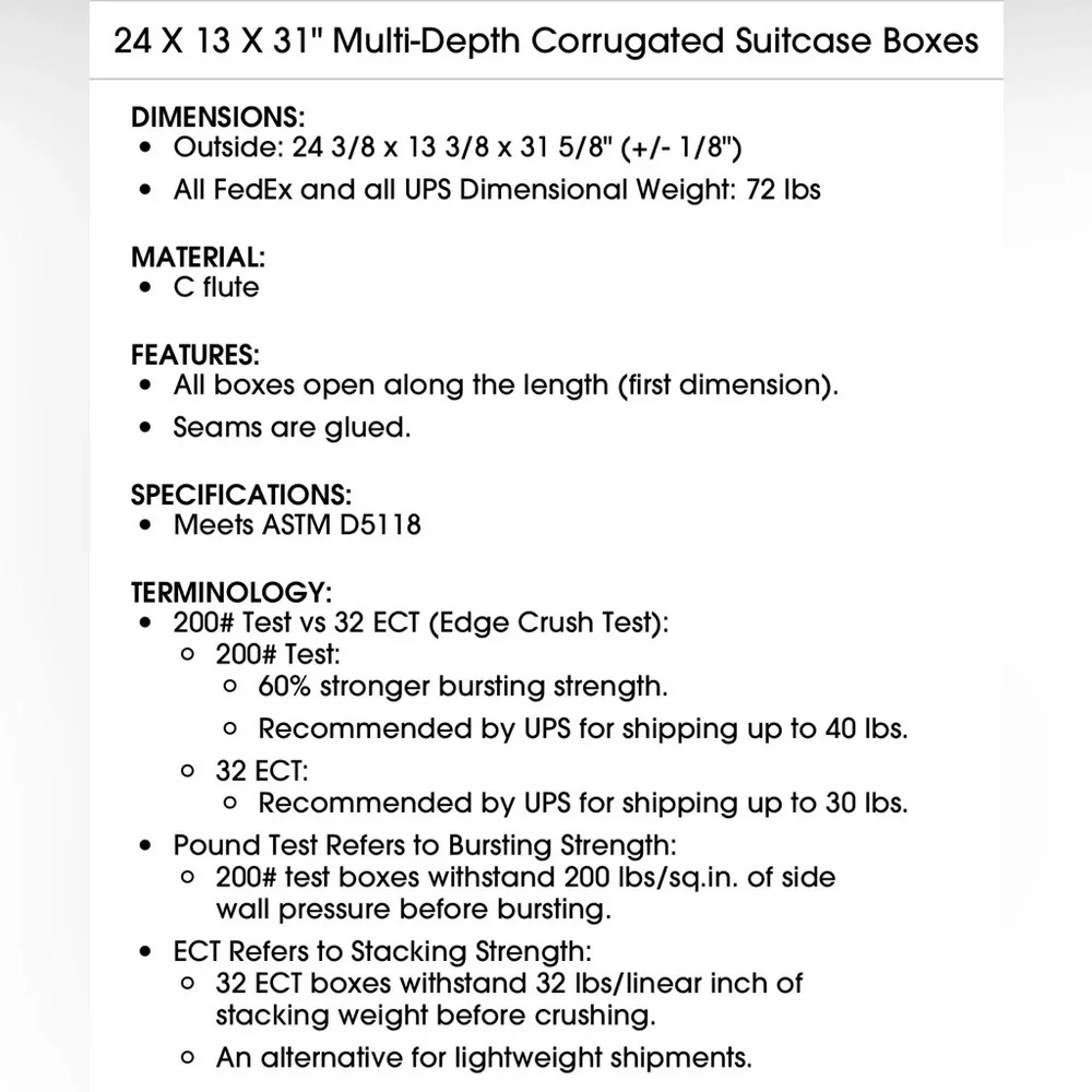 5 pcs ULINE 24 x 13 x 31